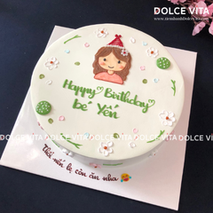 133 (40) Bánh kem vẽ chibi tặng sinh nhật phái nữ