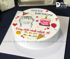 [1996] (60) Bánh kem hài hước - lầy lội vẽ chú Mèo Ami