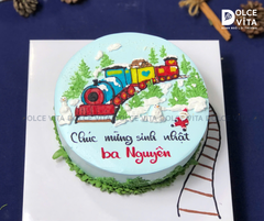 TX001 (90) Bánh vẽ tàu hỏa/ tàu lửa/ xe lửa - giáng sinh