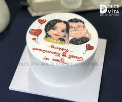 [632] (90) Bánh Kem Chibi Cặp Đôi - Phác Họa Chân Dung Độc Đáo