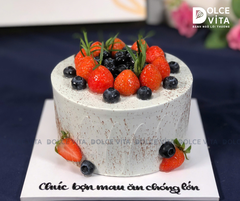 [1723] (70) Bánh kem trang trí việt quất - dâu tây