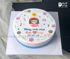 [105] (50) Bánh kem vẽ hình bé gái ngọt ngào – Sinh nhật bé gái đáng yêu