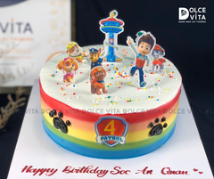 [1317] (70) Bánh Sinh Nhật Bé – in hình tag cắm Chủ Đề Chó Cứu Hộ (Paw Patrol)