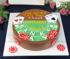 [700] (130M) Bánh chủ đề Baccarat – sòng bài - casino