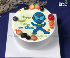 [054] (80) Bánh kem vẽ Siêu nhân (5 anh em siêu nhân) cho sinh nhật bé trai