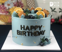 [2884] (70-120-220) Bánh kem thanh lịch trang trí việt quất, bánh cookie