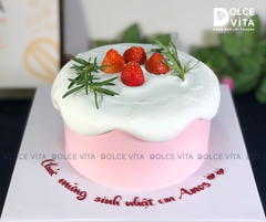 [2116] Bánh Kem Phong cách Đơn giản, thanh lịch tông hồng cho mọi Dịp