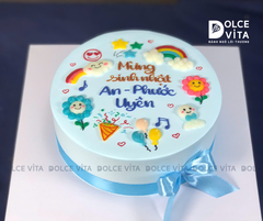 [1991] (40) Bánh kem vẽ chủ đề cầu vồng - rạng rỡ và vui tươi