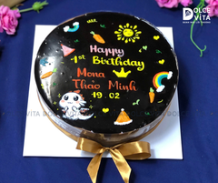 [495] Chocolate mousse vẽ chi tiết dễ thương (30-30-50-70)
