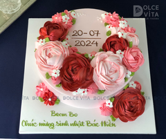 [1899] (M90) Bánh kem trang trí hoa kem tươi – mỗi chiếc bánh là một thiết kế riêng