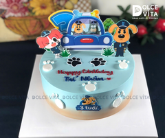 [2877] (90) Bánh kem chủ đề Cánh sát trưởng Labrador tặng sinh nhật bé trai