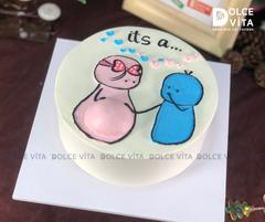 [2944] (60) Bánh kem tiết lộ giới tính (Gender Reveal Cake) - Bất ngờ và hạnh phúc