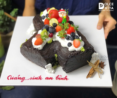 M032 Bánh khúc cây (Yule Log Cake for Christmas) cho Giáng sinh 2025