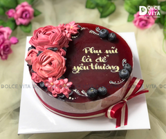 [1100] (30-30-50-70) Bánh mousse phô mai dâu tằm (Mulberry Yogurt) bắt hoa kem ngày 8.3