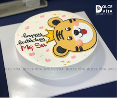 542 (40) Bánh vẽ hổ đơn giản đội vương miện.