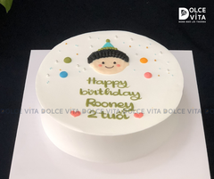 [1640] (20) Bánh vẽ chibi khuôn mặt bé trai cho sinh nhật