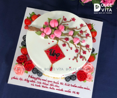 1086 Bánh Mừng Thọ Hình Quả Đào Trường Thọ