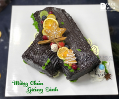 M031 Bánh khúc cây (Yule Log Cake for Christmas) cho Giáng Sinh 2025