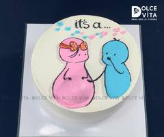 [2944] (60) Bánh kem tiết lộ giới tính (Gender Reveal Cake) - Bất ngờ và hạnh phúc