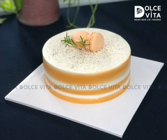 717 (30) Bánh tối giản tinh tế trang trí Macaron tone cam