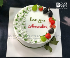 958 Berry Cake trang trí hoa và trái cây