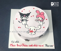 [1404] (100) Bánh vẽ Melody, Cinnamoroll và Kuromi cho fan của hoạt hình Sanrio