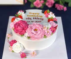 [2040] (M80-120-180) Bánh kem hoa tươi bằng kem - Món quà ngọt ngào dành tặng người Phụ nữ