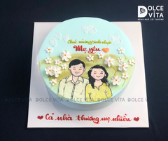 355 (90) Bánh vẽ hình ba mẹ