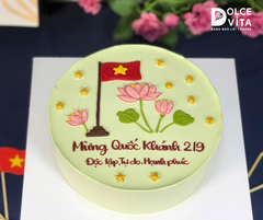 [1873] (60) Bánh kem vẽ hoa sen, cờ Việt Nam cho các dịp lễ lớn (quốc khánh 2/9, 30/4)