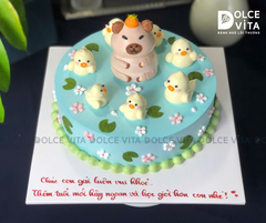 [533] Bánh kem tạo hình Capybara và những chú vịt (130)