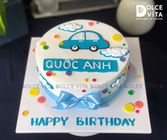 706 (80) Bánh vẽ ô tô tone xanh cho bé trai