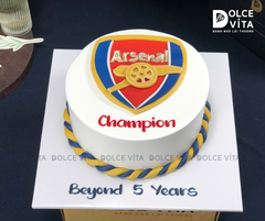 [3103] (130) Bánh Sinh Nhật tạo hình Logo Arsenal – Món Quà Độc Đáo Cho Fan Bóng Đá Pháo Thủ