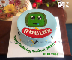 [2854] (80) Bánh kem vẽ Noob Roblox - quà tặng cho game thủ nhí