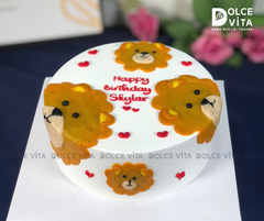 [1960] (50) Bánh Kem Vẽ Sư Tử phong cách đáng yêu - Dành Riêng Cho Cung Sư Tử (Leo ♌)