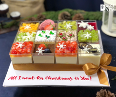 N805 Set ly trang trí trái cây chủ đề Giáng sinh