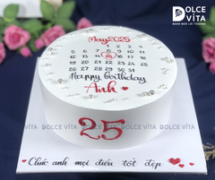 [3021] Bánh kem vẽ lịch tối giản