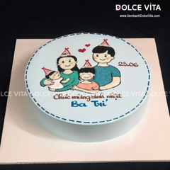 [208] (100) Bánh Kem Vẽ Gia Đình – Lưu Giữ Yêu Thương Trên Từng Nét Kem
