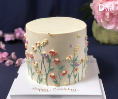 [1045] Bánh Berry Cake vẽ hoa - Bánh kem phong cách đồng quê