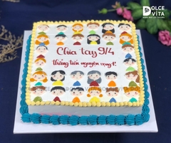 [1328] (100) Bánh kem vẽ hình tập thể dành cho nhiều dịp của trường lớp