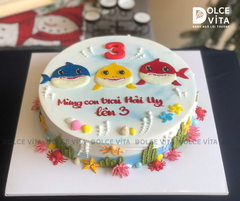 [1661] (80) Bánh vẽ Cá mập Baby Shark - chủ đề Đại dương vui nhộn cho bé