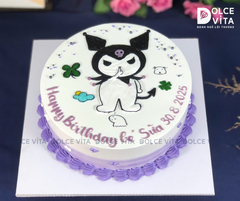 [1016] (80) Bánh kem vẽ Kuromi tặng cho thôi nôi, sinh nhật bé gái