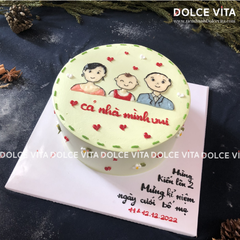 [208] (100) Bánh Kem Vẽ Gia Đình – Lưu Giữ Yêu Thương Trên Từng Nét Kem