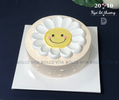 [20/10] Bánh vẽ bông hoa trên mặt bánh