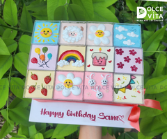 491 Set bánh ly nhiều vị trang trí mẫu tươi sáng