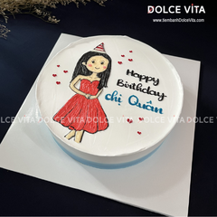 580 (90) Bánh vẽ chibi (phác họa theo hình chụp) quà tặng đặc biệt cho phái nữ