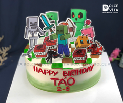 [051] (200) Bánh Sinh Nhật tặng Bé Trai Mê Mine Craft.