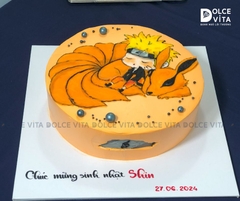 [1406] (90) Bánh kem vẽ Naruto và cáo chín đuôi cho fan Anime