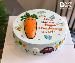 [2091] (130) Bánh tạo hình Củ Cà Rốt đáng yêu tặng sinh nhật bé