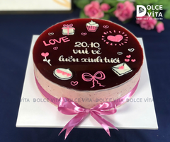Bánh Mousse Phô Mai Dâu Tằm Trang trí đặc biệt tặng phái nữ