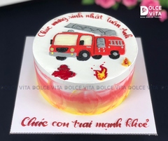 [1554] (80) Bánh sinh nhật xe cứu hỏa cho bé trai